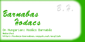 barnabas hodacs business card