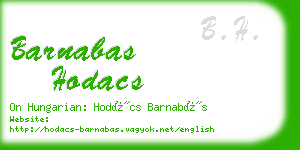 barnabas hodacs business card